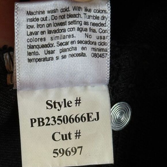 NEW Fade to Blue Denim Jeans Womens Size 10 Black Cuffed Ultimate Stretch Casual - Picture 9 of 13